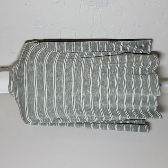 MIX by 41Hawthorn Striped Open Front Cardigan Sweater XL Green White Long Sleeve - Picture 8 of 13